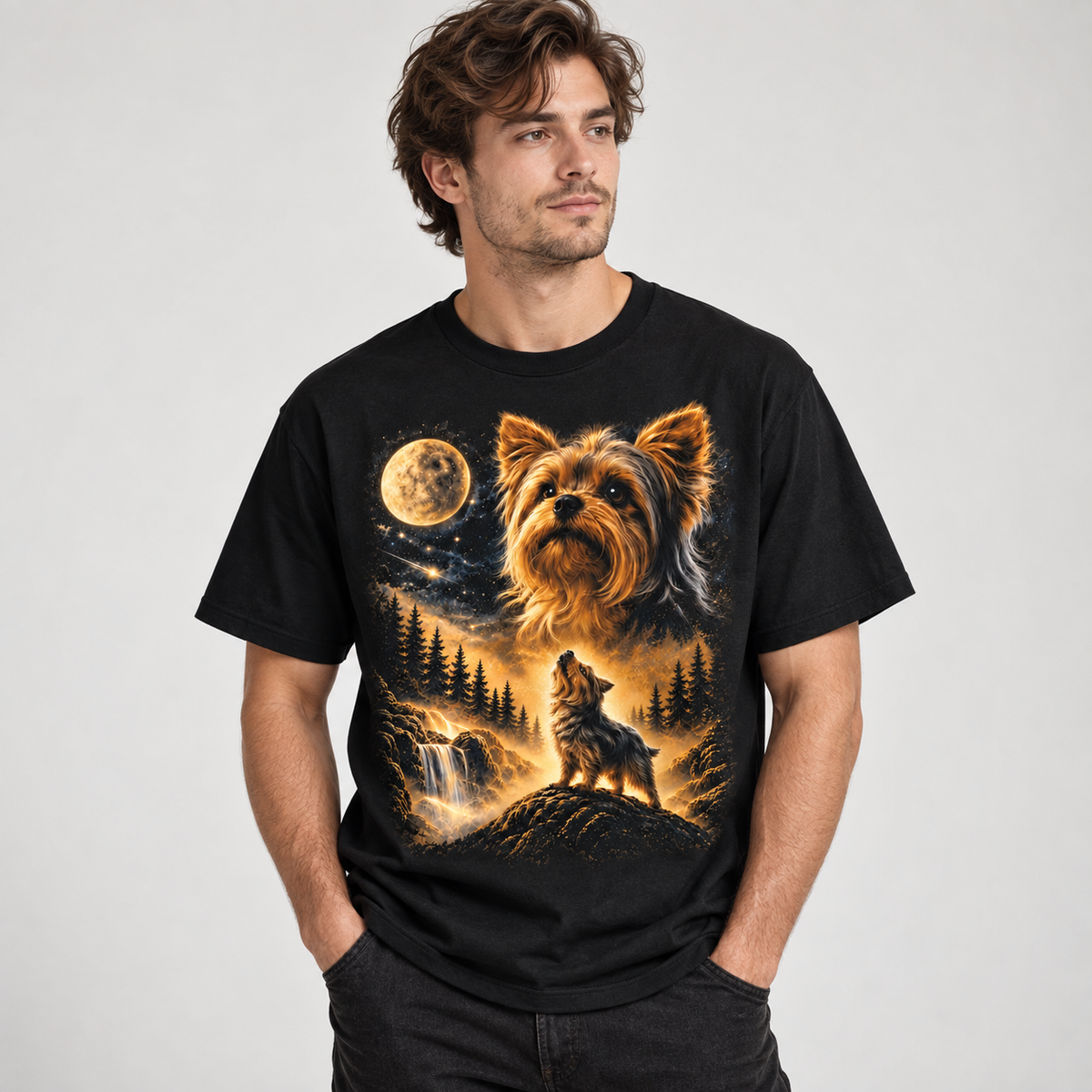 Yorkshire Terrier Moonlight Adventure – Yorkie Dog Lover Gift