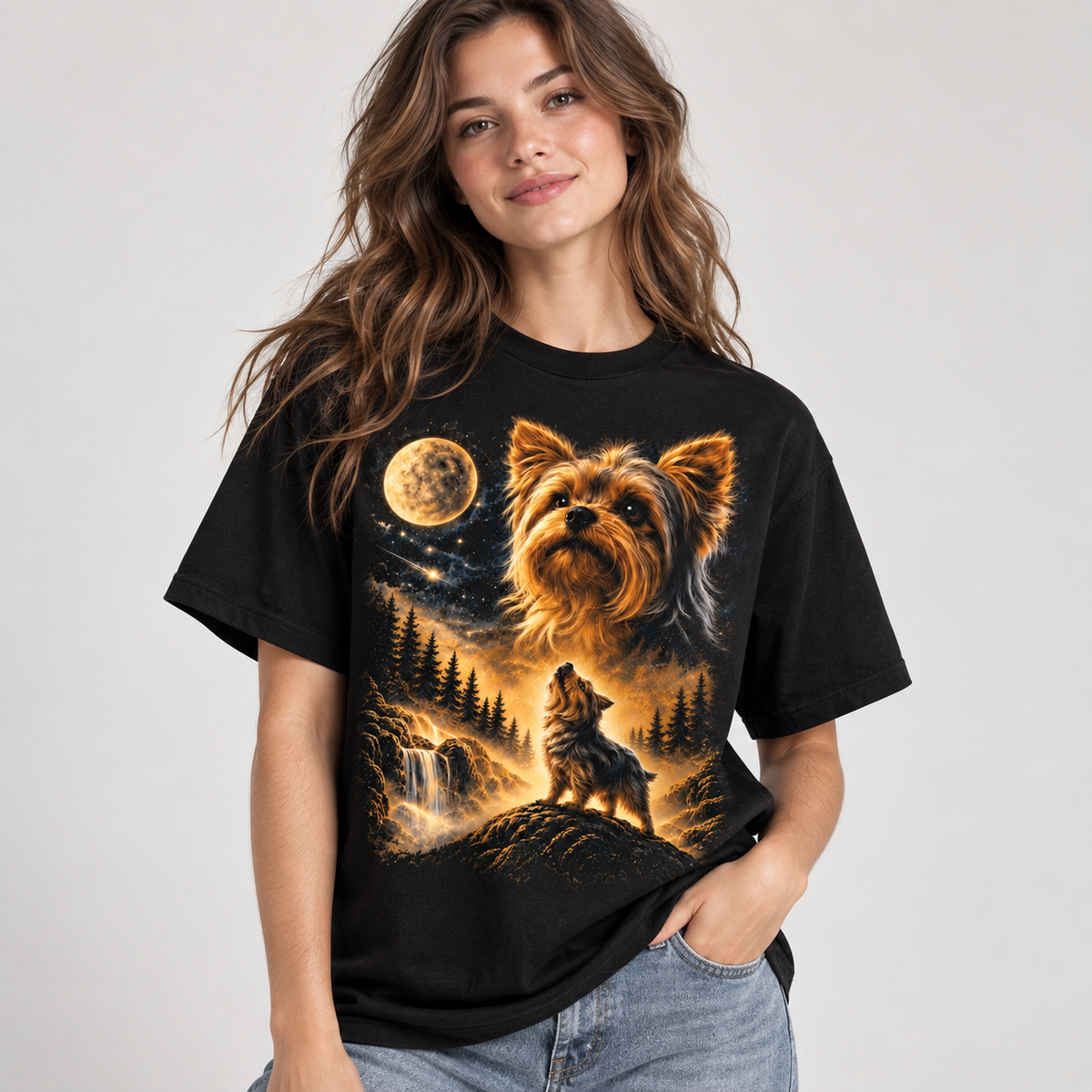 Yorkshire Terrier Moonlight Adventure – Yorkie Dog Lover Gift